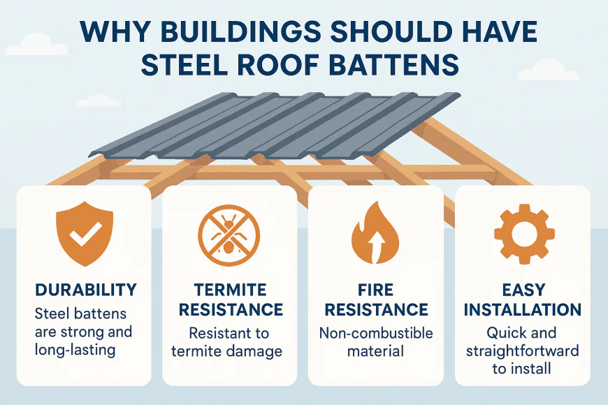 Why Buildings Should Have Steel Roof Battens?