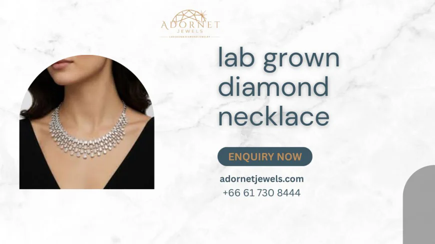 Lab Grown Diamond Necklace by Adornet Jewels