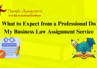 What to Expect from a Professional Do My Business Law Assignment Service