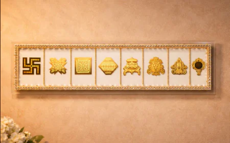 Jain Ashtamangala Frames with Jain Sattva