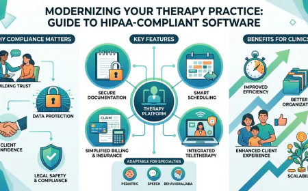 All-in-One Guide to HIPAA Compliant Therapy Software for Modern Clinics