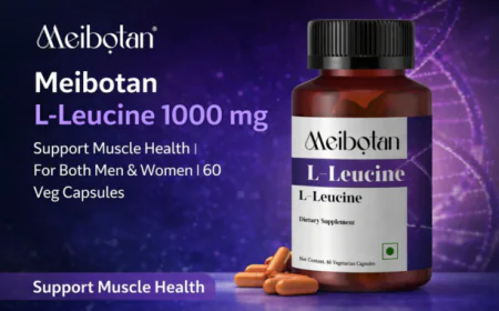 Meibotan L-Leucine 1000 mg | Support Muscle Health | For Both Men & Women- 60 Veg Capsules