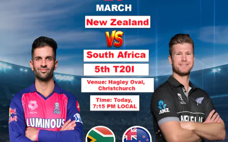 Reddy Anna Book: Key Players to Watch in the Upcoming New Zealand vs South Africa 5th T20I Match Scheduled for March 25, 2026.