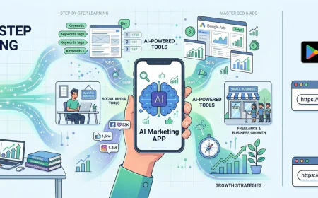 Master SEO, Google Ads, and social media with this powerful AI marketing app.