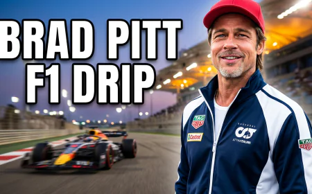 Brad Pitt F1 Movie Outfit Inspired By Trackside Racing Aesthetic