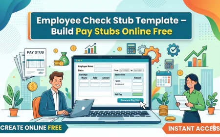 Employee Check Stub Template – Build Pay Stubs Online Free
