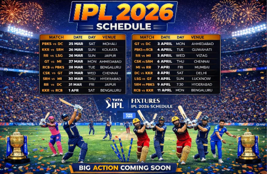 IPL 2026 Schedule: Dates, Fixtures, and Teams Gallery