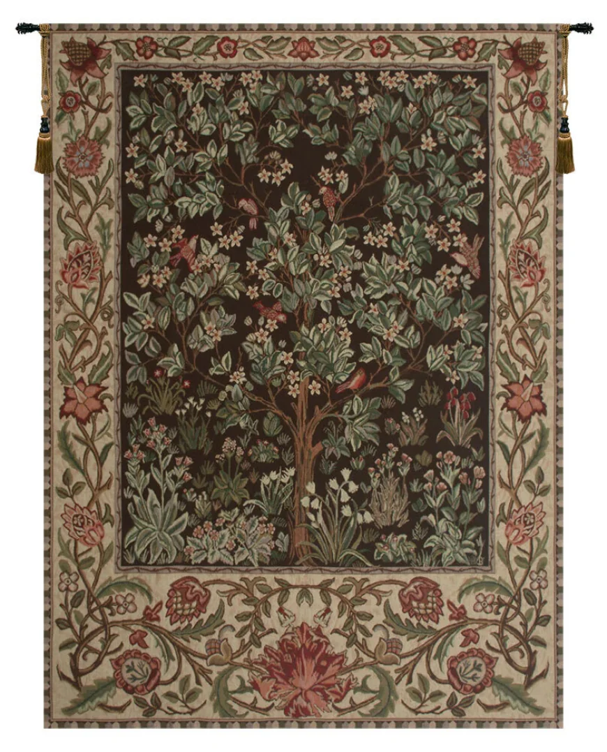 Transform Your Space with the William Morris Tree of Life Tapestry: Belgian Woven Wall Hanging
