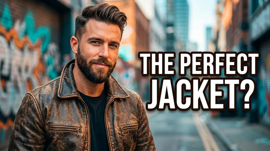 Mens Distressed Brown Leather Jacket – Retro Leather Streetwear