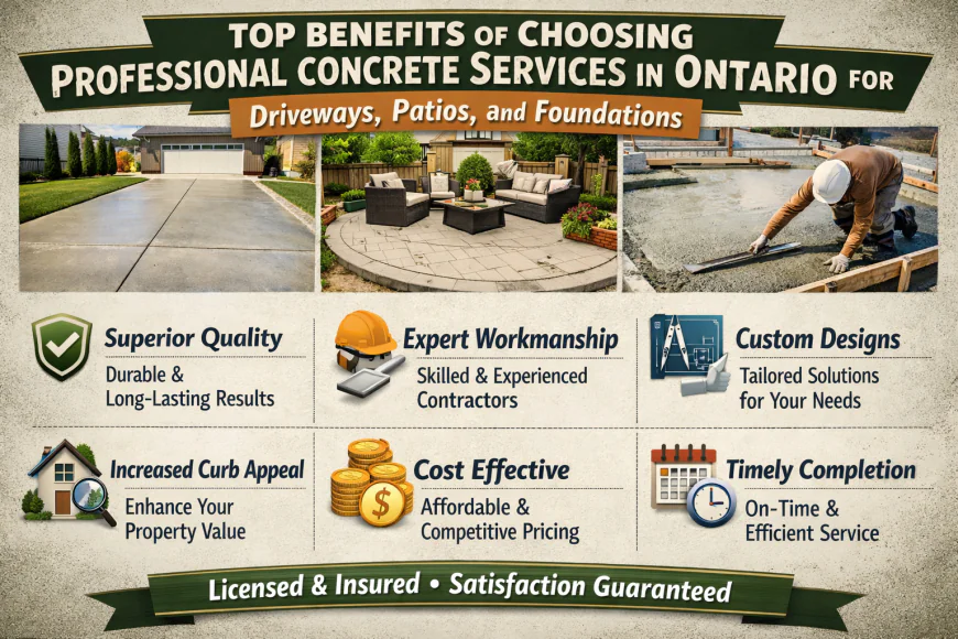 Top Benefits of Choosing Professional Concrete Services in Ontario for Driveways, Patios, and Foundations