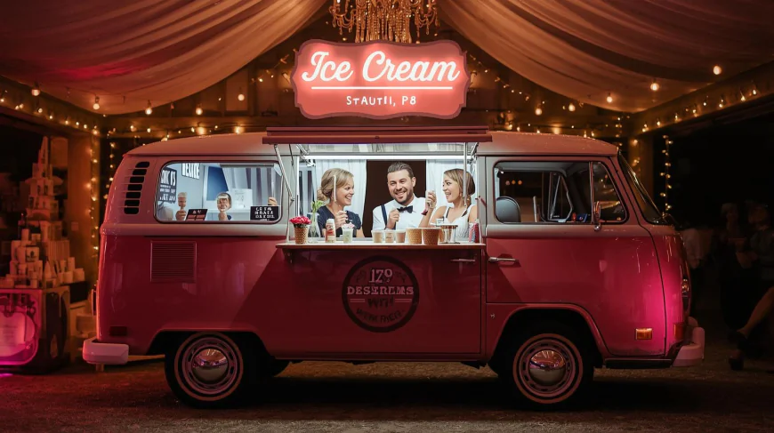 Make Your Wedding Reception Unforgettable with a Classic Ice Cream Cart