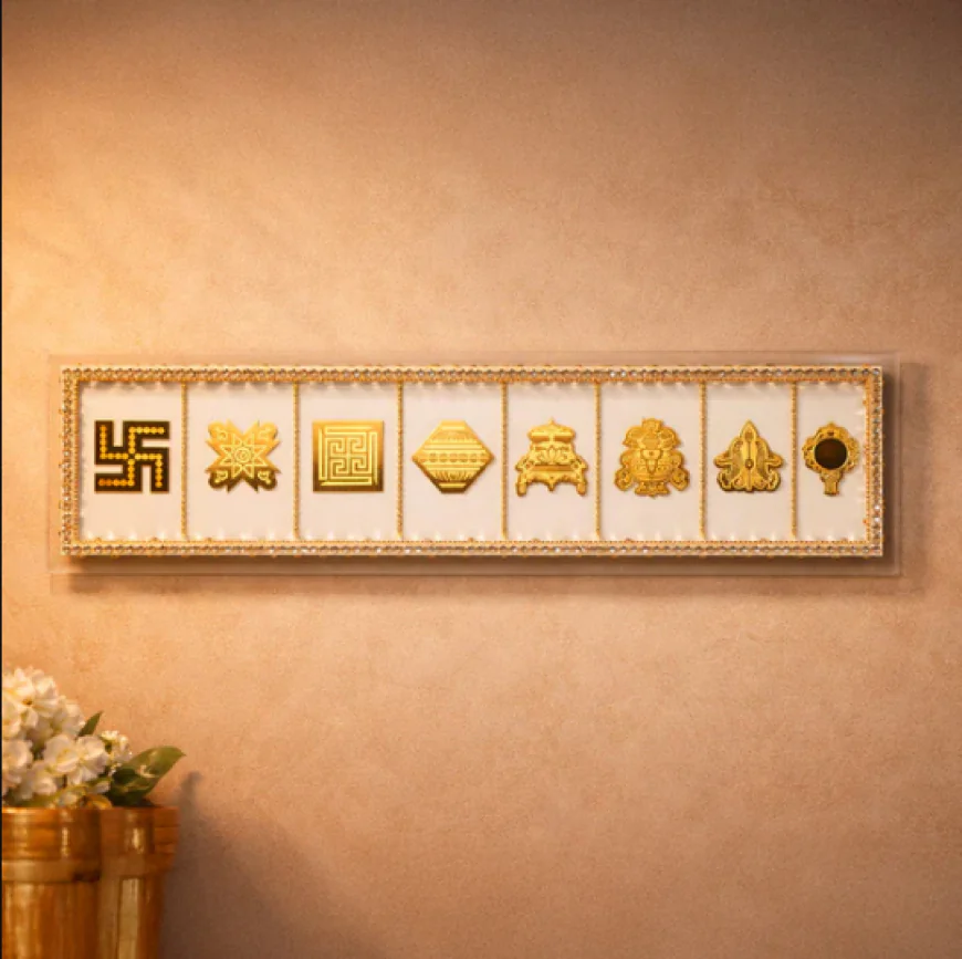 Jain Ashtamangala Frames with Jain Sattva