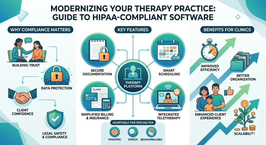 All-in-One Guide to HIPAA Compliant Therapy Software for Modern Clinics