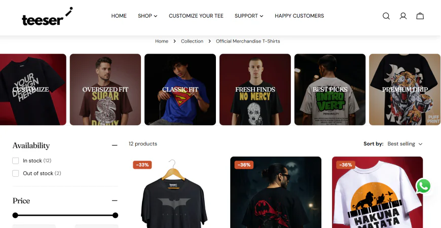 Official Merchandise T‑Shirts UAE