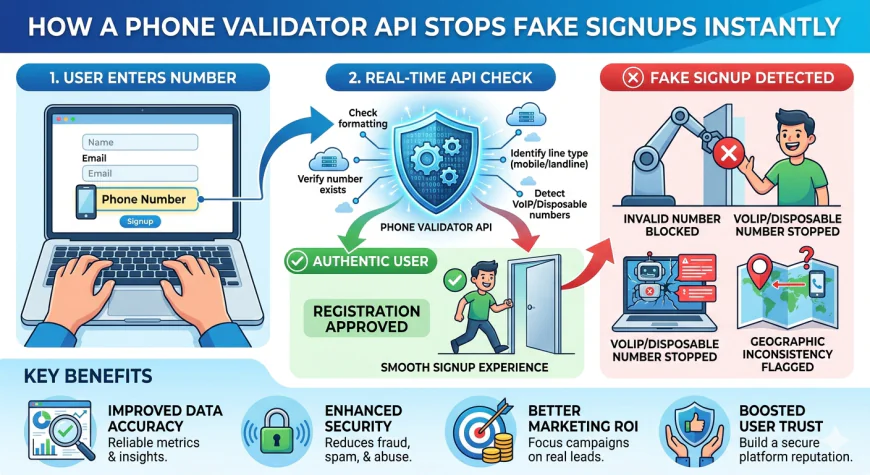 How a Phone Validator API Helps You Stop Fake Signups Instantly