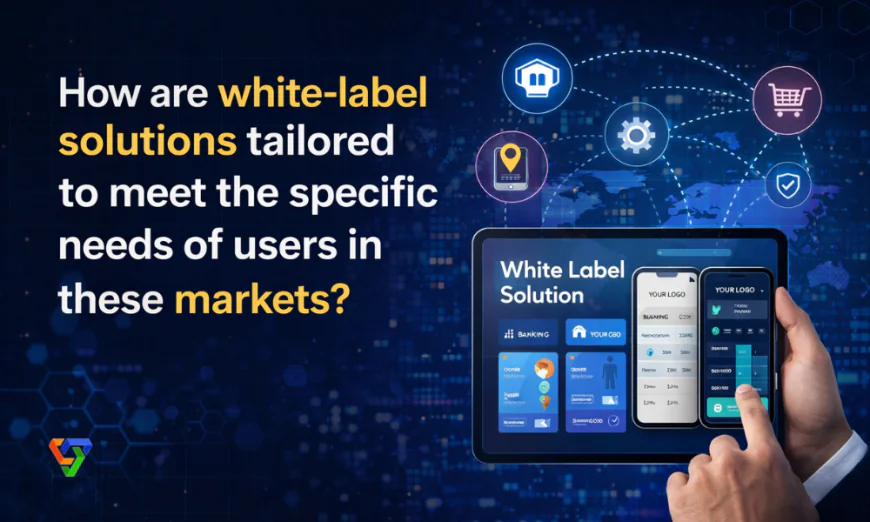 How are white-label solutions tailored to meet the specific needs of users in these markets?