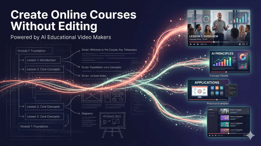 Best AI Educational Video Maker to Create Online Courses Without Editing