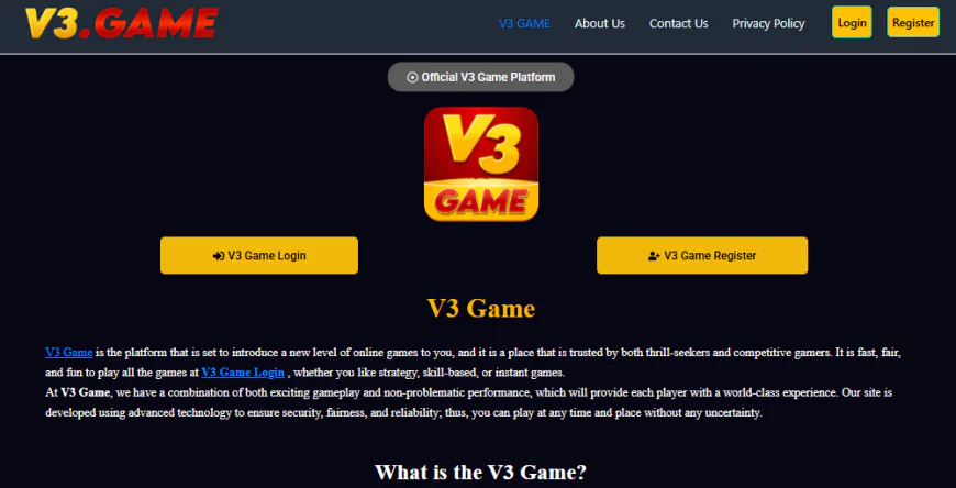Complete Guide to V3 Game and Login Process