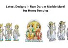 Latest Designs in Ram Darbar Marble Murti for Home Temples