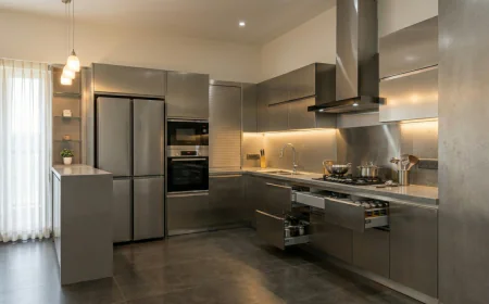 Stainless Steel Kitchen: Contemporary, Robust, and Sanitary Kitchen Options