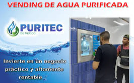 ¿Cuál es el costo de máquinas vending para agua y cómo funciona una purificadora vending de agua?