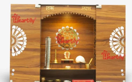 What Type of Wood Is Used in Pooja Mandirs with Doors and Lights?