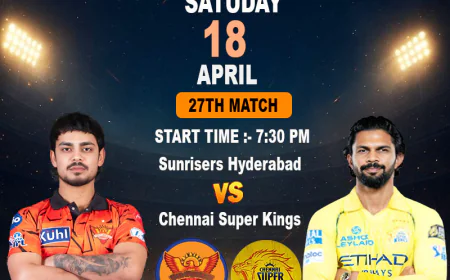 In-Depth Commentary on the Epic Clash: Online Cricket ID  Sunrisers Hyderabad vs Chennai Super Kings at Rajiv Gandhi International Stadium - 27th Match IPL 2026 .