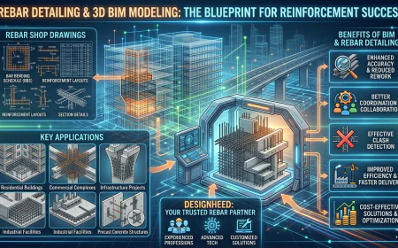 Best Rebar Detailing Services & 3D BIM Modeling for Rebar, Steel & Precast Concrete: