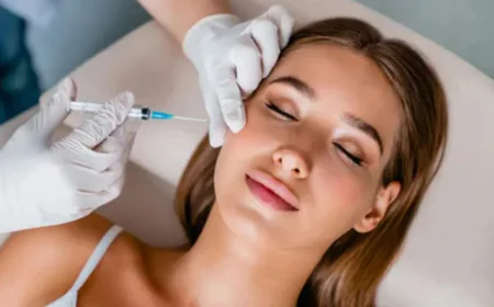 Typical areas of the face treated with Botox