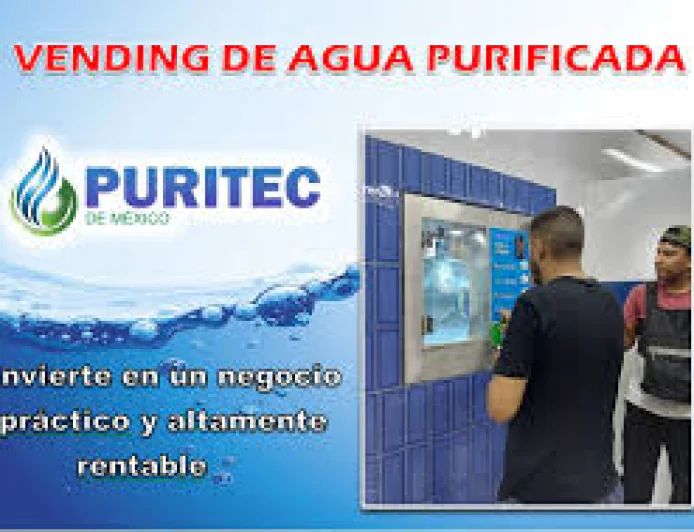 ¿Cuál es el costo de máquinas vending para agua y cómo funciona una purificadora vending de agua?