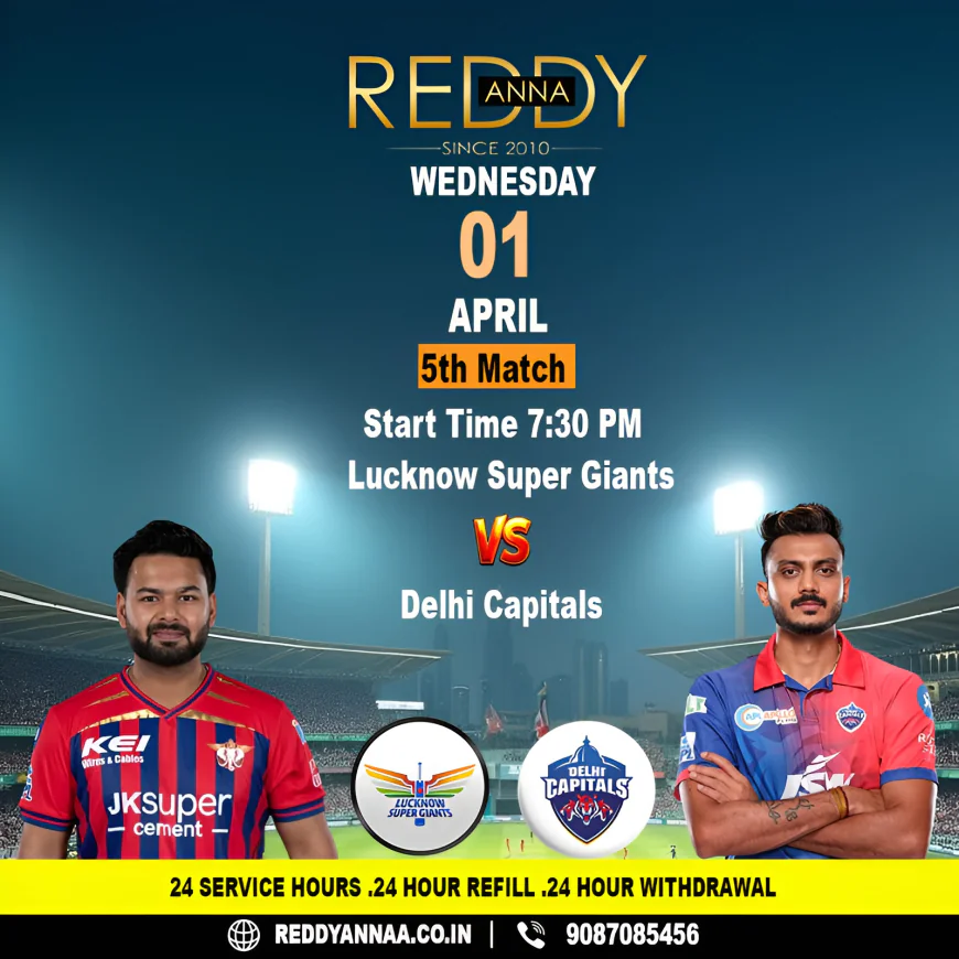 The Anticipation Builds: Reddy Anna Online Book ID Discusses Key Players and Strategies for LSG vs DC in IPL 2026 on April 1st.