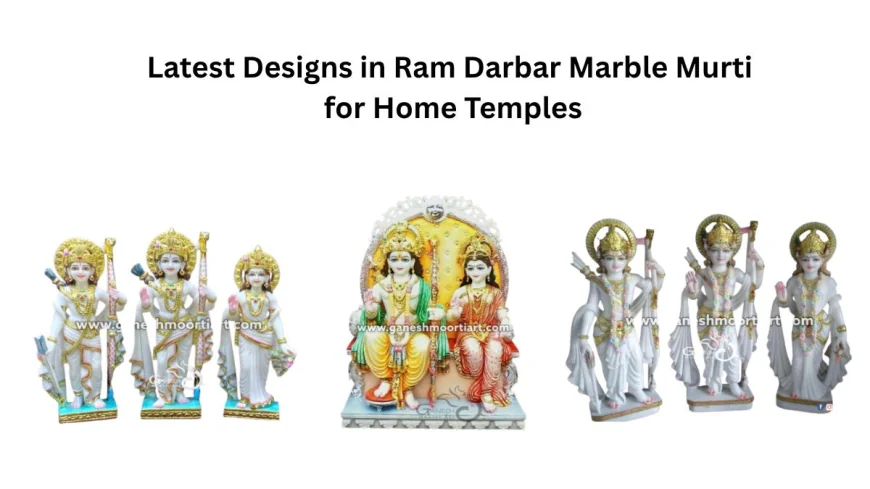 Latest Designs in Ram Darbar Marble Murti for Home Temples
