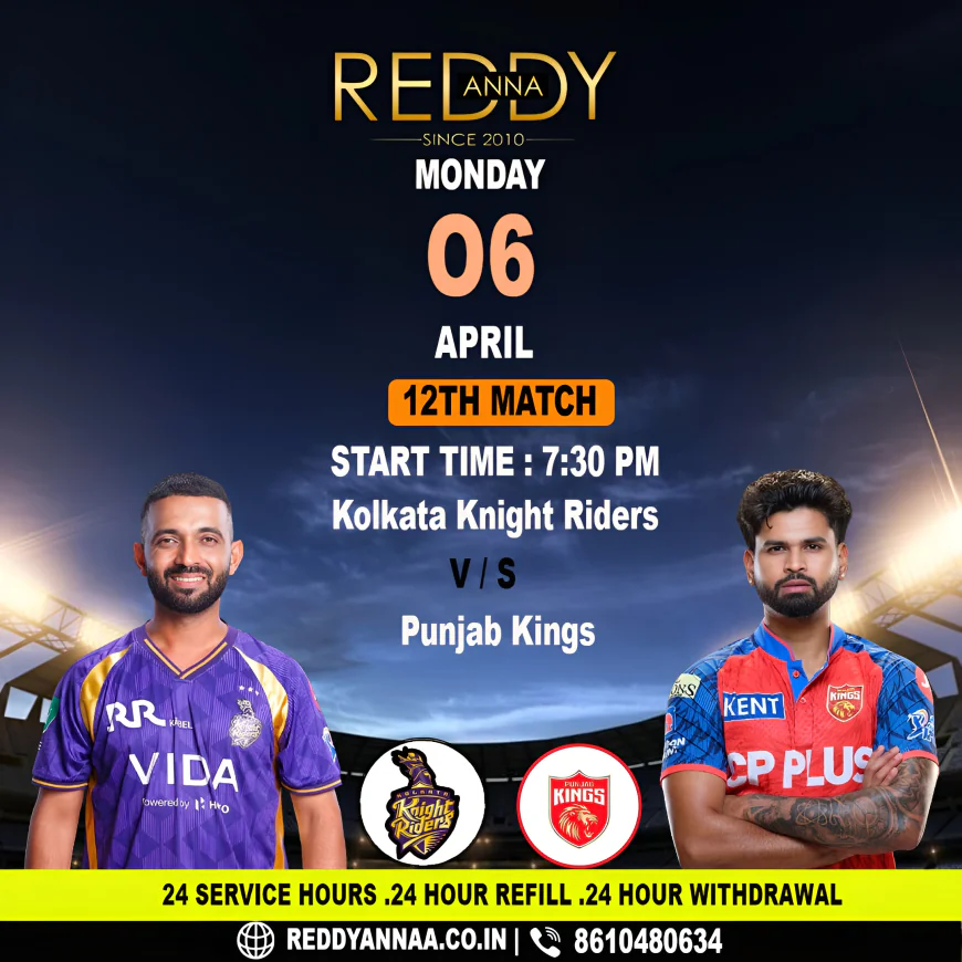 From Reddy Anna Book Perspective: The Significance of KKR vs PBKS Clash on April 6th and Its Implications for IPL Season Ahead.