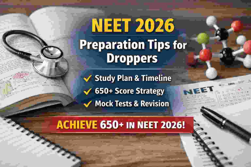 NEET 2026 Dropper Strategy: Study Plan, Timeline & 650+ Score Guide