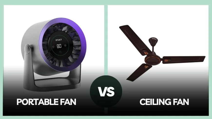 Portable Fan vs Ceiling Fan – When Should You Choose One?