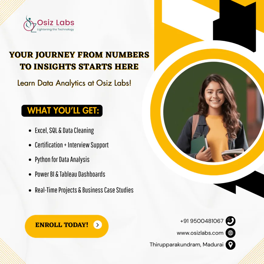 How to Start Your Career With a Data Analytics Course in Madurai?