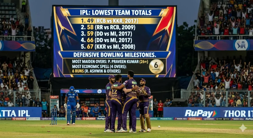 IPL Lowest Scores and Defensive Bowling Records