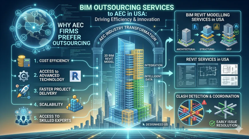 BIM Outsourcing Services to AEC in USA: Driving Efficiency & Innovation
