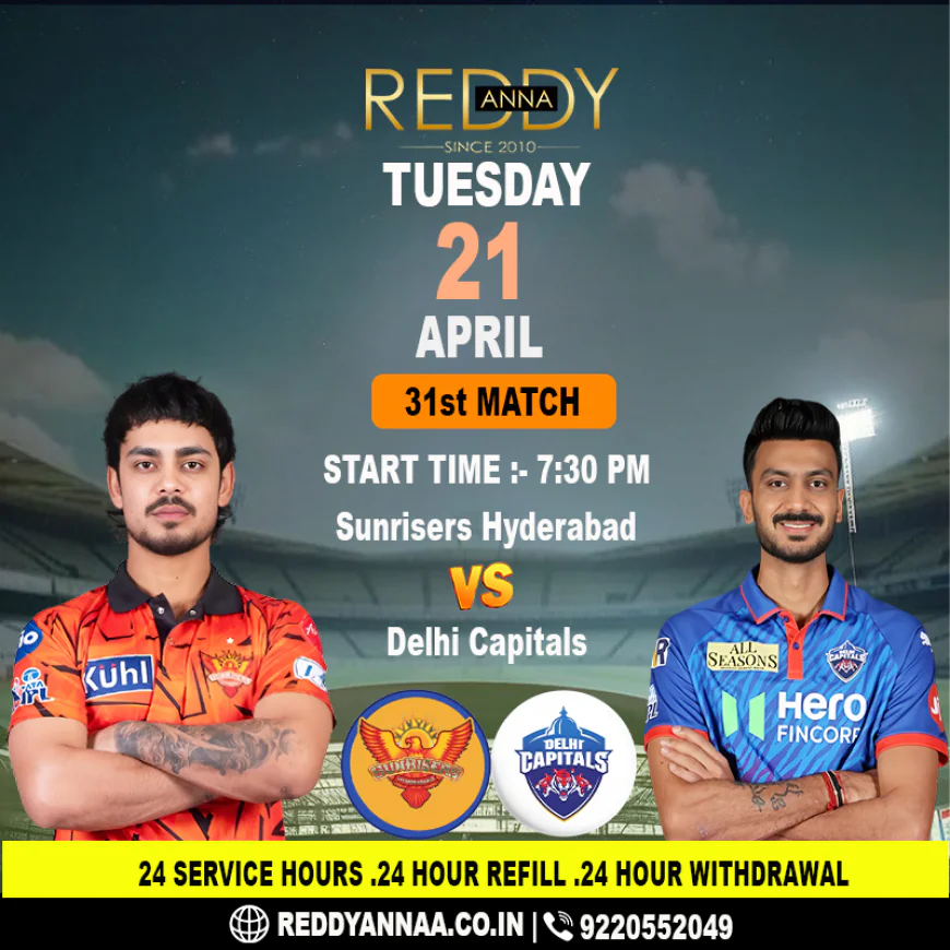 From Literature to Cricket: Exploring Reddy Anna ID Take on the Excitement of Sunrisers Hyderabad vs Delhi Capitals in IPL 2026.