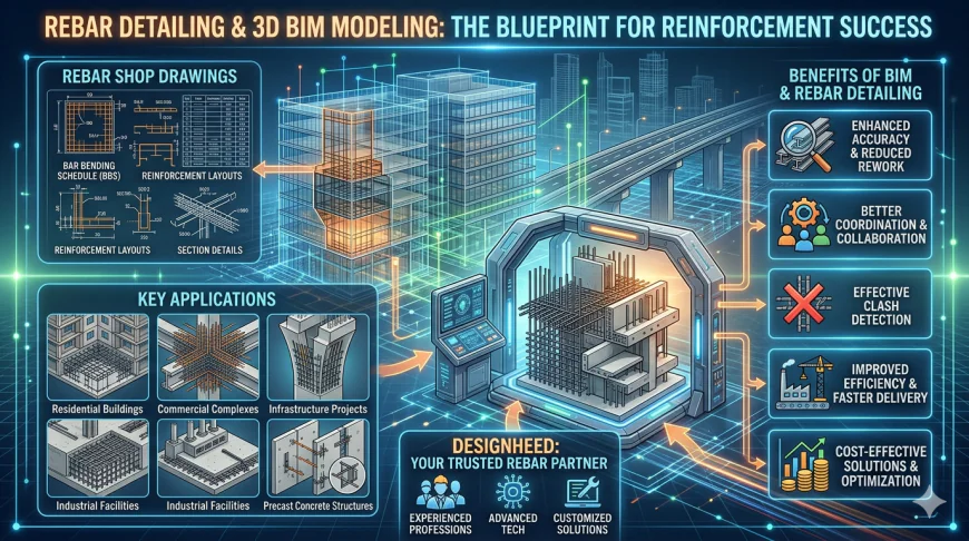 Best Rebar Detailing Services & 3D BIM Modeling for Rebar, Steel & Precast Concrete: