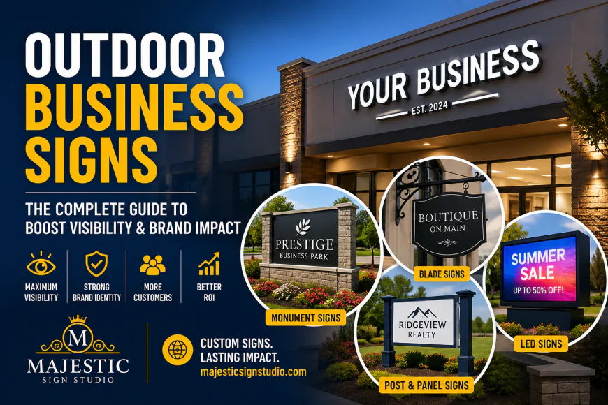 Outdoor Business Signs: The Complete Guide to Boost Visibility & Brand Impact