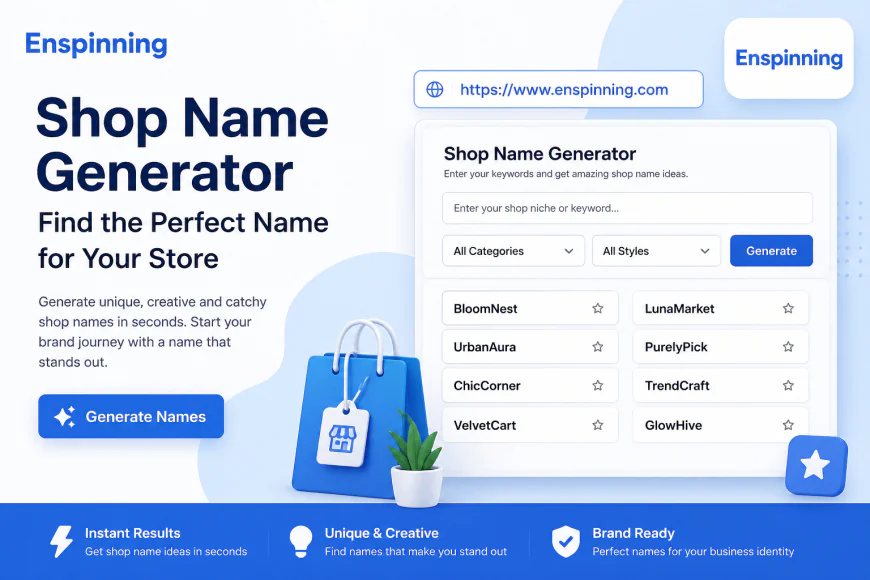 Shop Name Generator Find the Perfect Name for Your Store