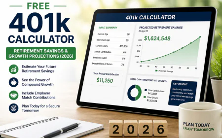 Free 401k Calculator: Retirement Savings & Growth Projections (2026)