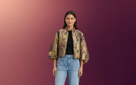 Bhagalpuri Silk Bomber Jacket: A Refined Blend of Heritage and Contemporary Fashion
