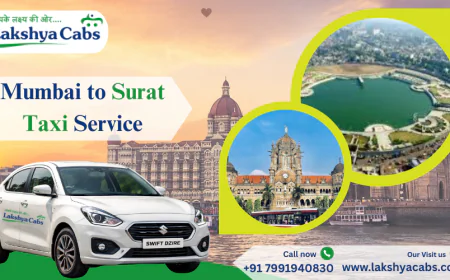 Mumbai to Surat Taxi Service – Doorstep Pickup & Drop Facility