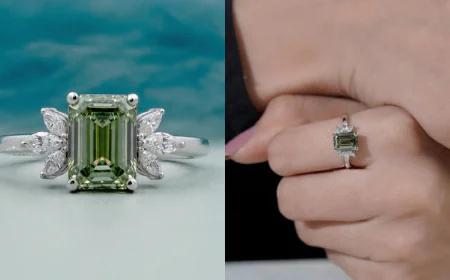 Trending Fancy Green Lab Diamond Ring Designs