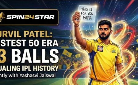 Spin24star: Urvil Equals IPL Fastest 50 Record