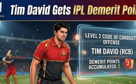 Winmatch: Tim David Gets IPL Demerit Points