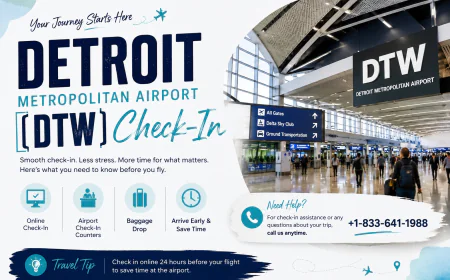 Detroit Metropolitan Airport (DTW) Check-In +1-833-641-1988