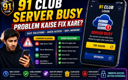 91 Club Login Server Busy Problem Kaise Fix Kare?